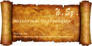 Weintraub Szilveszter névjegykártya