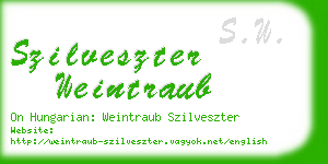 szilveszter weintraub business card